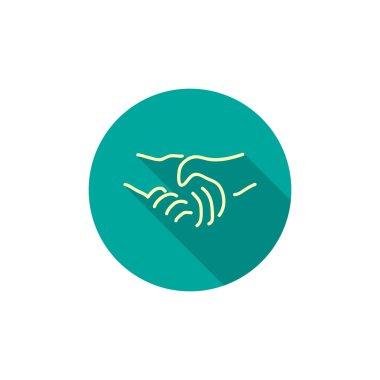 El sıkışma basit web simgesi, anahat vektör çizim