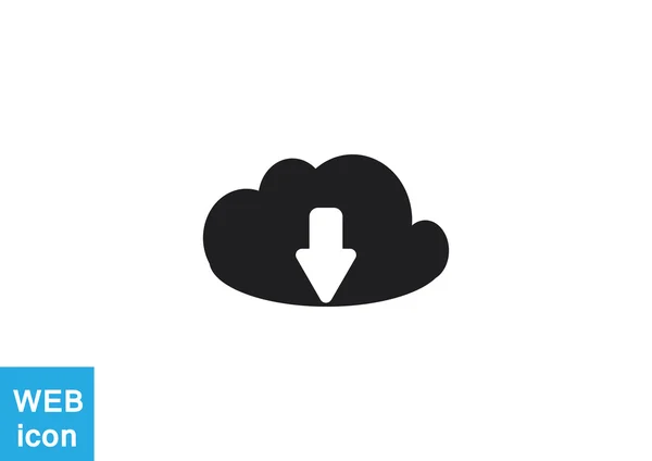 Arquivo de nuvem Baixar ícone — Vetor de Stock