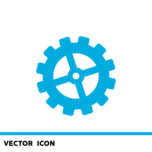 Engrenage simple et arrondi icône simple — Image vectorielle