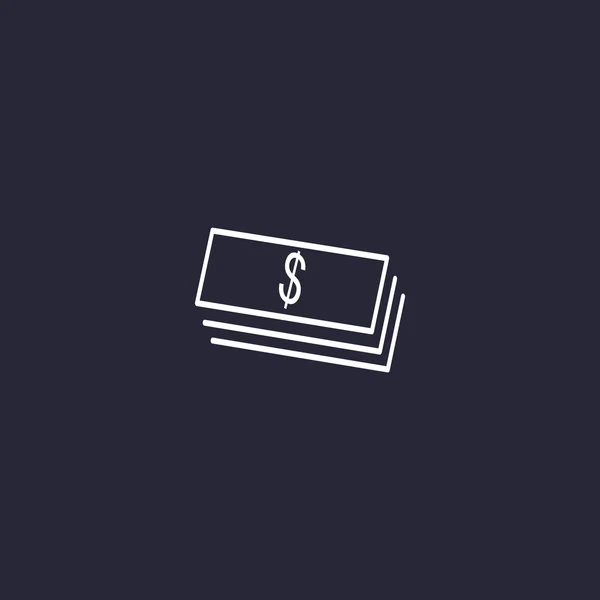 Pile de dollars icône web — Image vectorielle