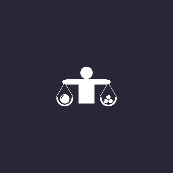 Balance humaine simple icône web — Image vectorielle