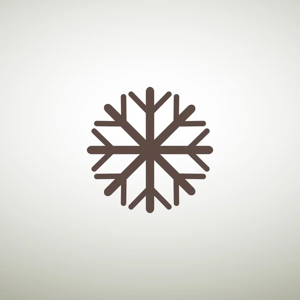 Copo de nieve icono web simple — Vector de stock