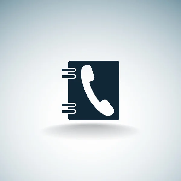 Téléphone contacts icône web — Image vectorielle