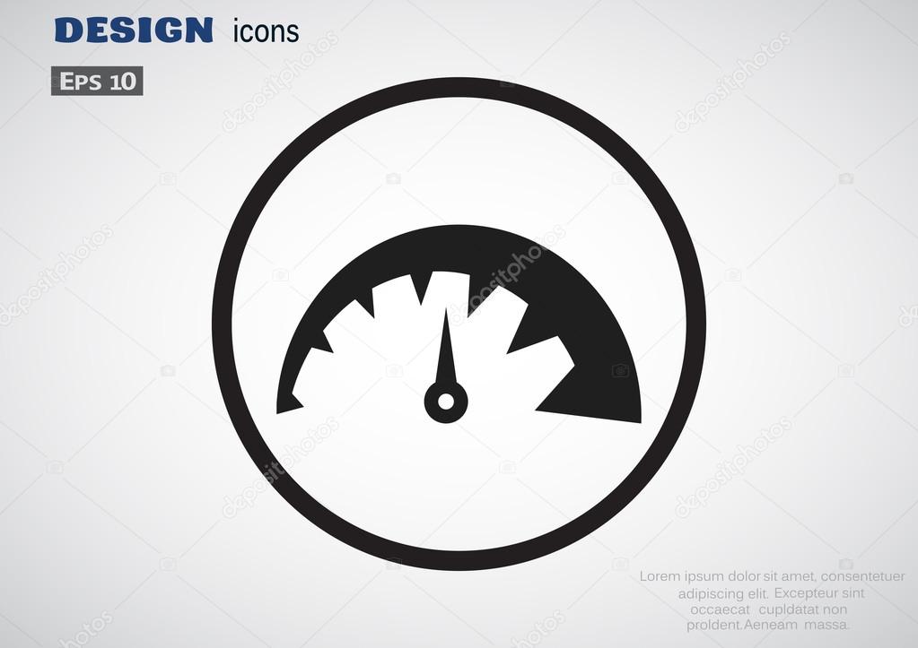 Simple speedometer web icon