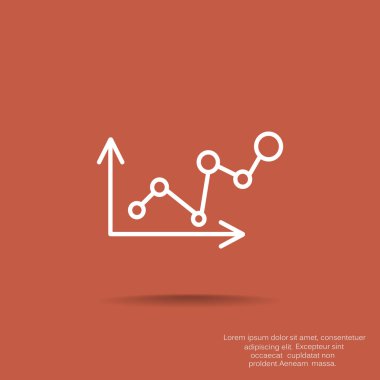 Eğri çizgi grafik simgesini