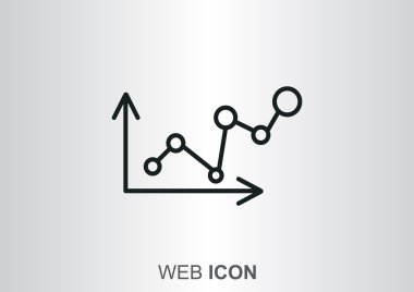 Eğri çizgi grafik simgesini