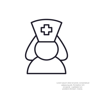 Hemşire siluet web simgesi