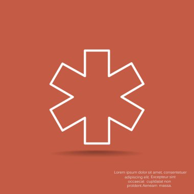 Tıp sembolü basit web simgesi