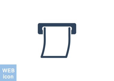 Yarık, basit vektör çizim çıkıyor kağıt onay