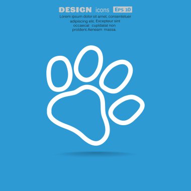 Köpek pençe parça basit simgesi
