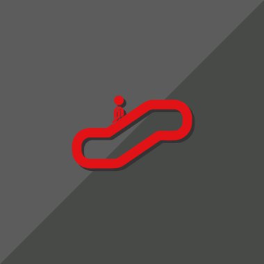 Adam yürüyen merdiven bilgi işareti