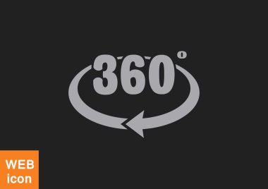 yuvarlak ok simgesi ile 360 degreece