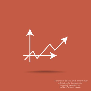 Grafik simgesi üzerinde Eğri ok
