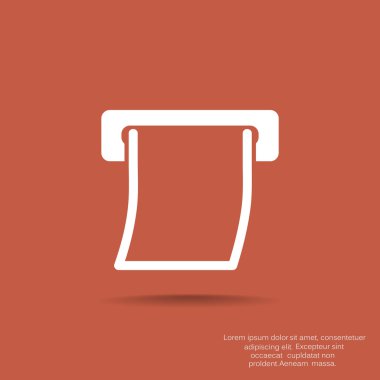 Yarık, basit vektör çizim çıkıyor kağıt onay