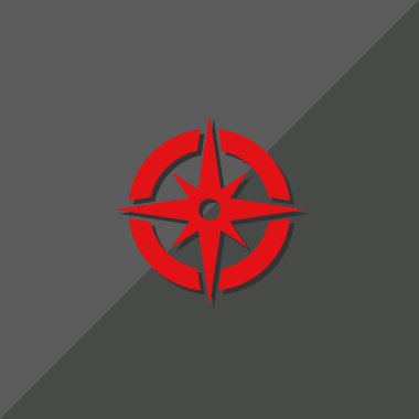 Pusula web simgesi ile Rüzgar gülü