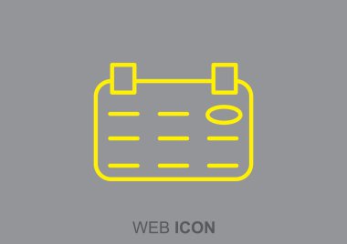 Takvim basit web simgesi yaprak