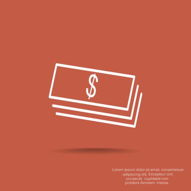 Dolar web simgesi yığını