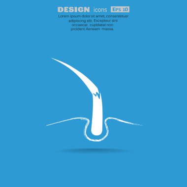 Hasarlı saçın web simgesi