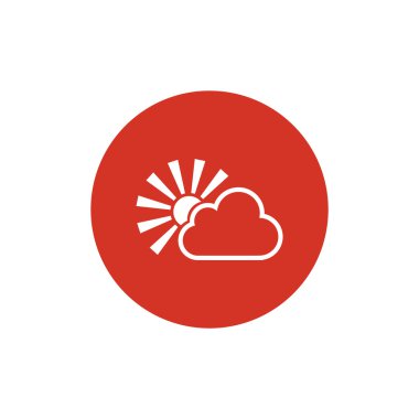 Güneş bulut basit simgesiyle