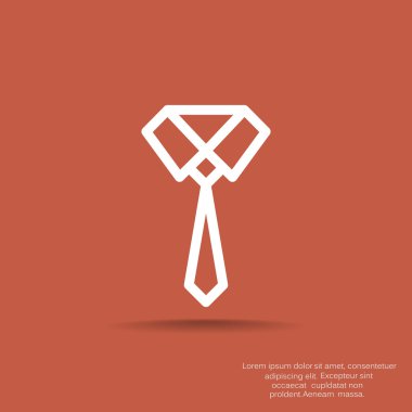 Düğümlü kravat basit web simgesi