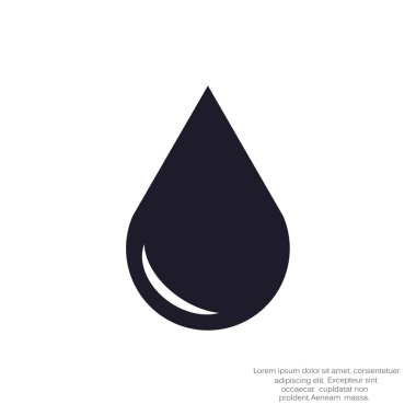 Sıvı damlacık basit web simgesi, anahat vektör çizim