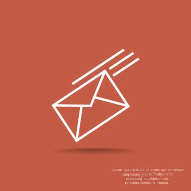 Basit anahat zarf illüstrasyon