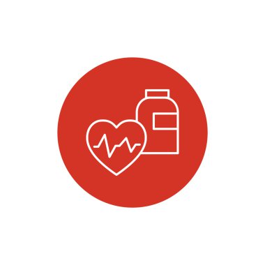 Kardiyoloji tıp basit web simgesi