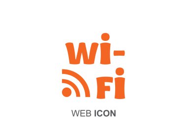 Wi-Fi yazıt dalgalar simgesiyle