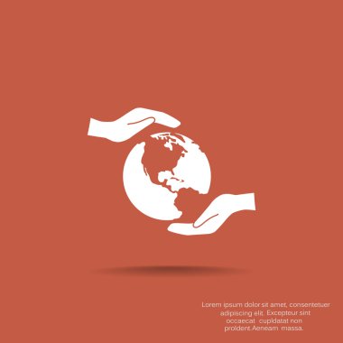 Dünya eller web simgesi