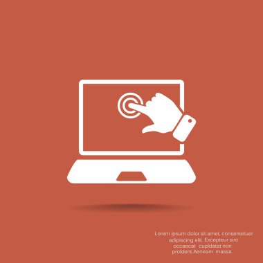 Dokunmatik ekranda dizüstü web simgesi