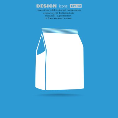 Kağıt ürün paketi web simgesi, vektör çizim