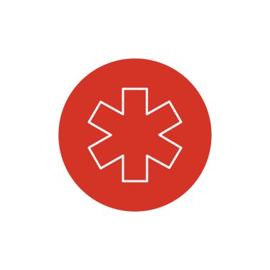 Tıp sembolü basit web simgesi