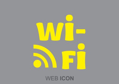 Wi-Fi yazıt dalgalar simgesiyle