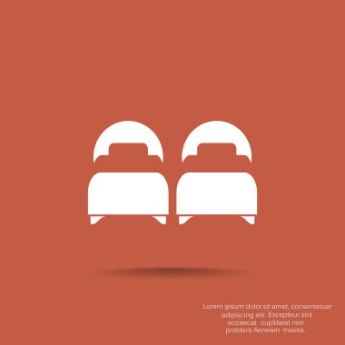 İki Yatak web simgesi, uyku ve iç kavramı