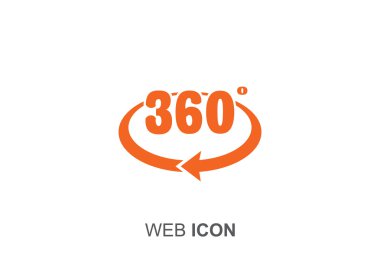 yuvarlak ok simgesi ile 360 degreece