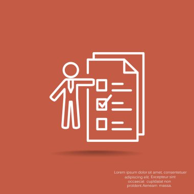 İnsan ile web simgesi listelemek için