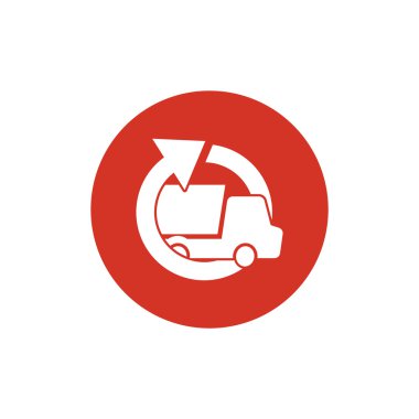 Yuvarlak ok ile basit kamyon