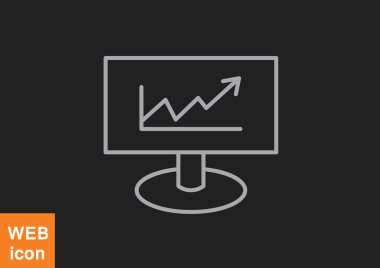 Grafik web simgesi, anahat vektör çizim ile izlemek