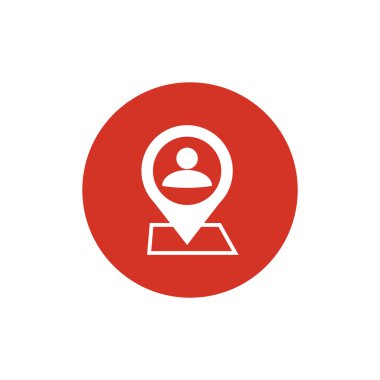 İnsan konum işaretçisi basit simgesine