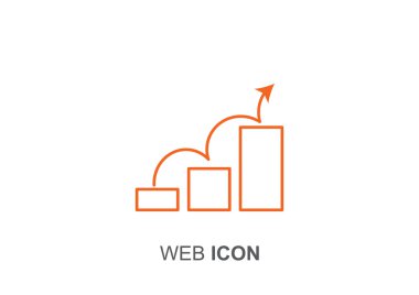 Grafik simgesi üzerinde Eğri ok