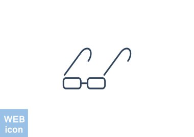 Basit dikdörtgen gözlük simgesi