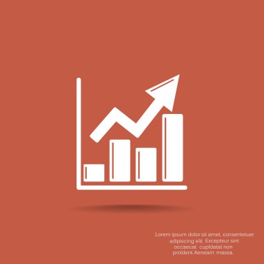 Yükselen grafik web simgesi