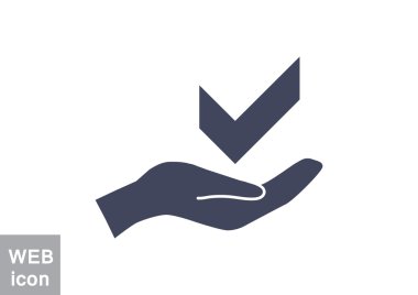 El web simgesi onay sembolü