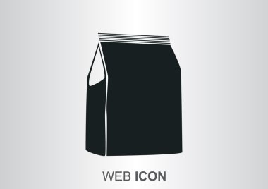 Kağıt ürün paketi web simgesi, vektör çizim