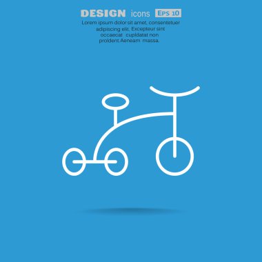 Bebek üç tekerlekli bisiklet simgesi