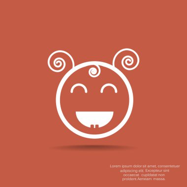 Mutlu kız web simgesi