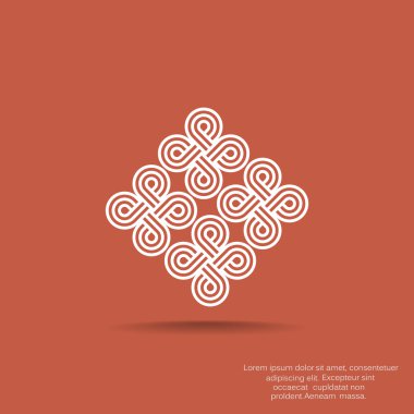 Eğrisi simetrik şekiller desen