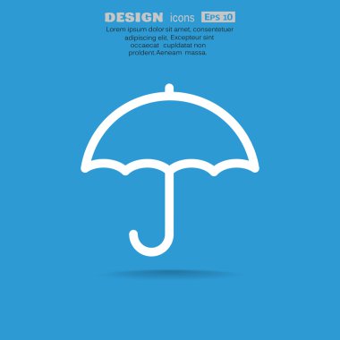 Basit anahat şemsiye web simgesi