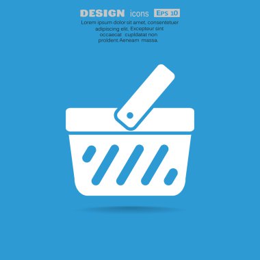 Alışveriş sepeti basit web simgesi