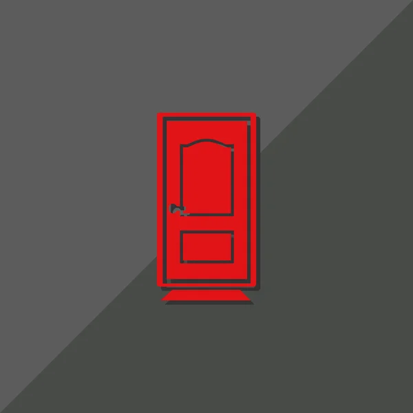 閉じたドアの web アイコン — ストックベクタ